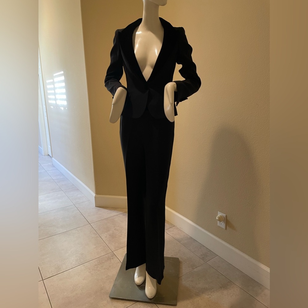 Escada Black Evening Pant Tuxedo Suit